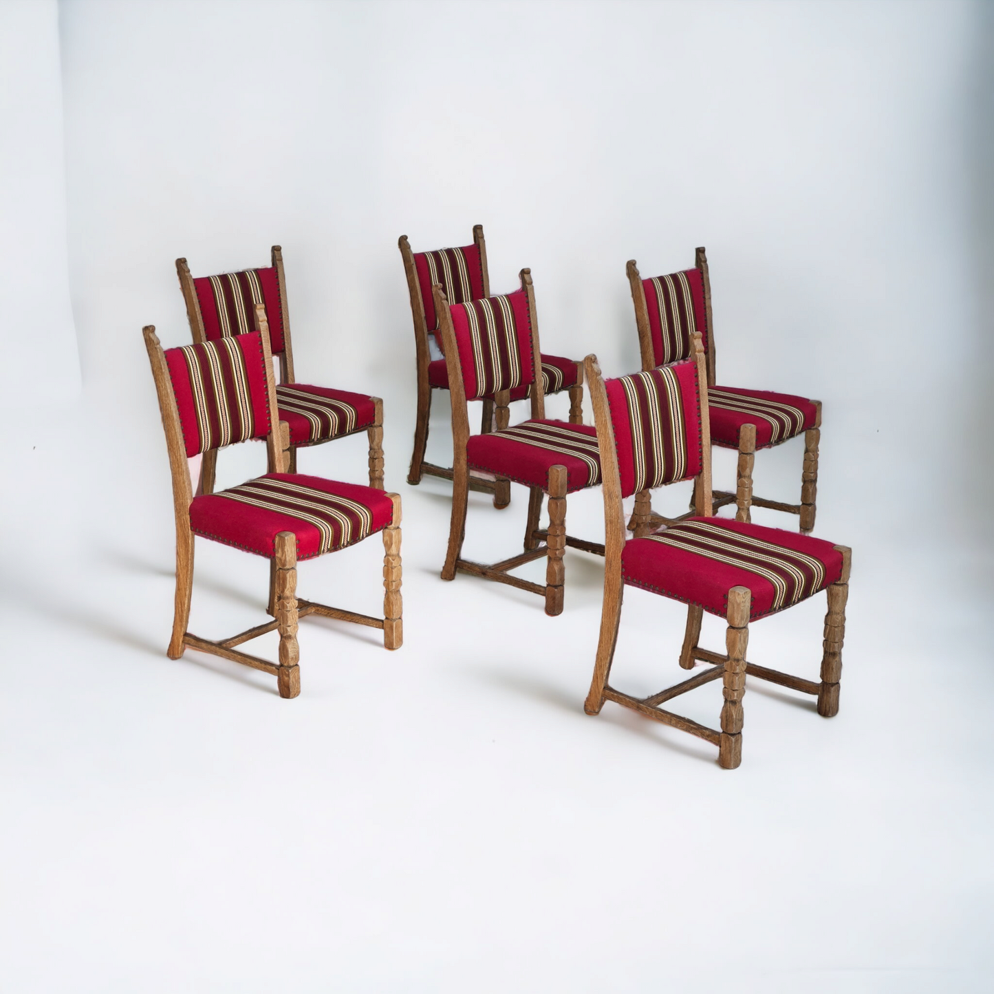 1970s, set 6 pcs of Danish dinning chairs, original good condition.