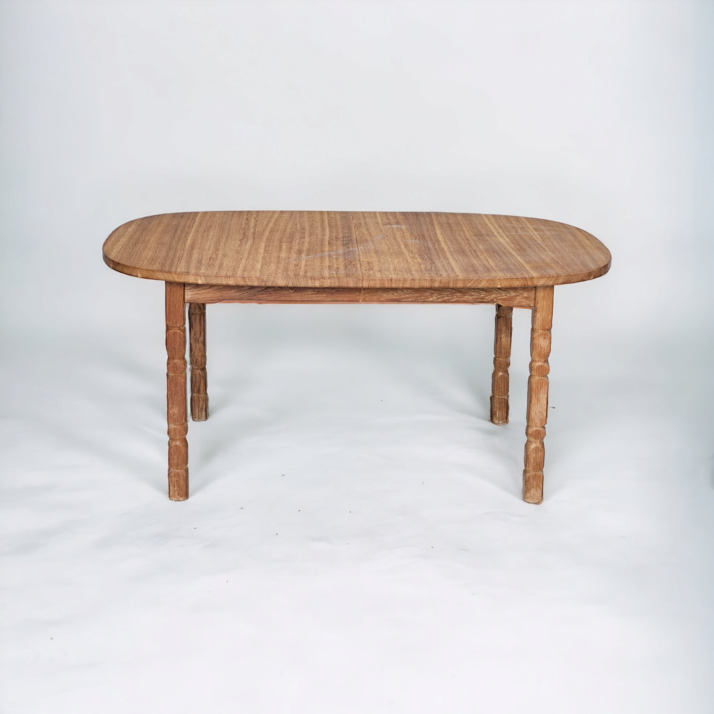 1970s, Danish dining table, solid oak wood, original condition.