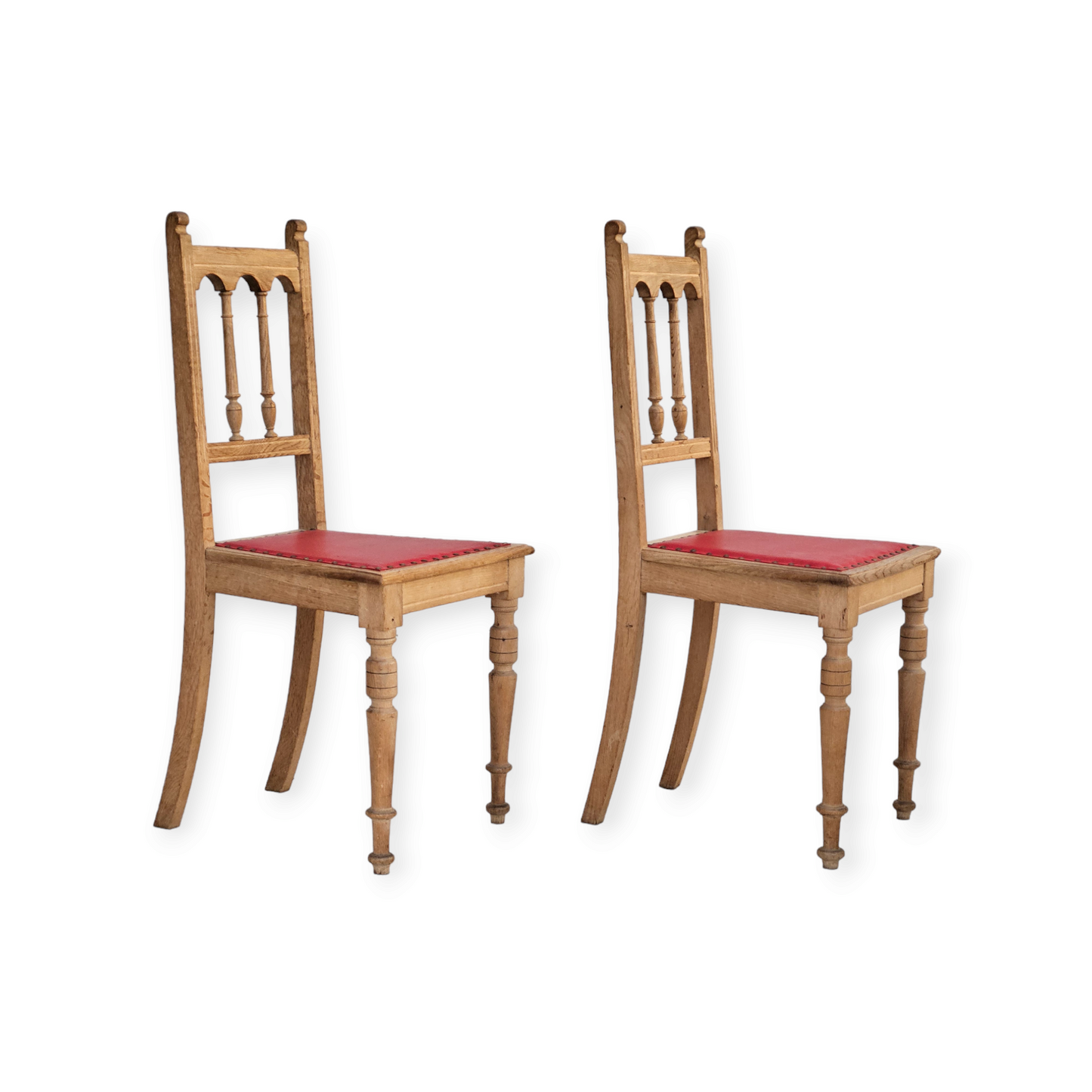 1950s, set 2 pcs of Danish dinning chairs, original good condition, oak wood.