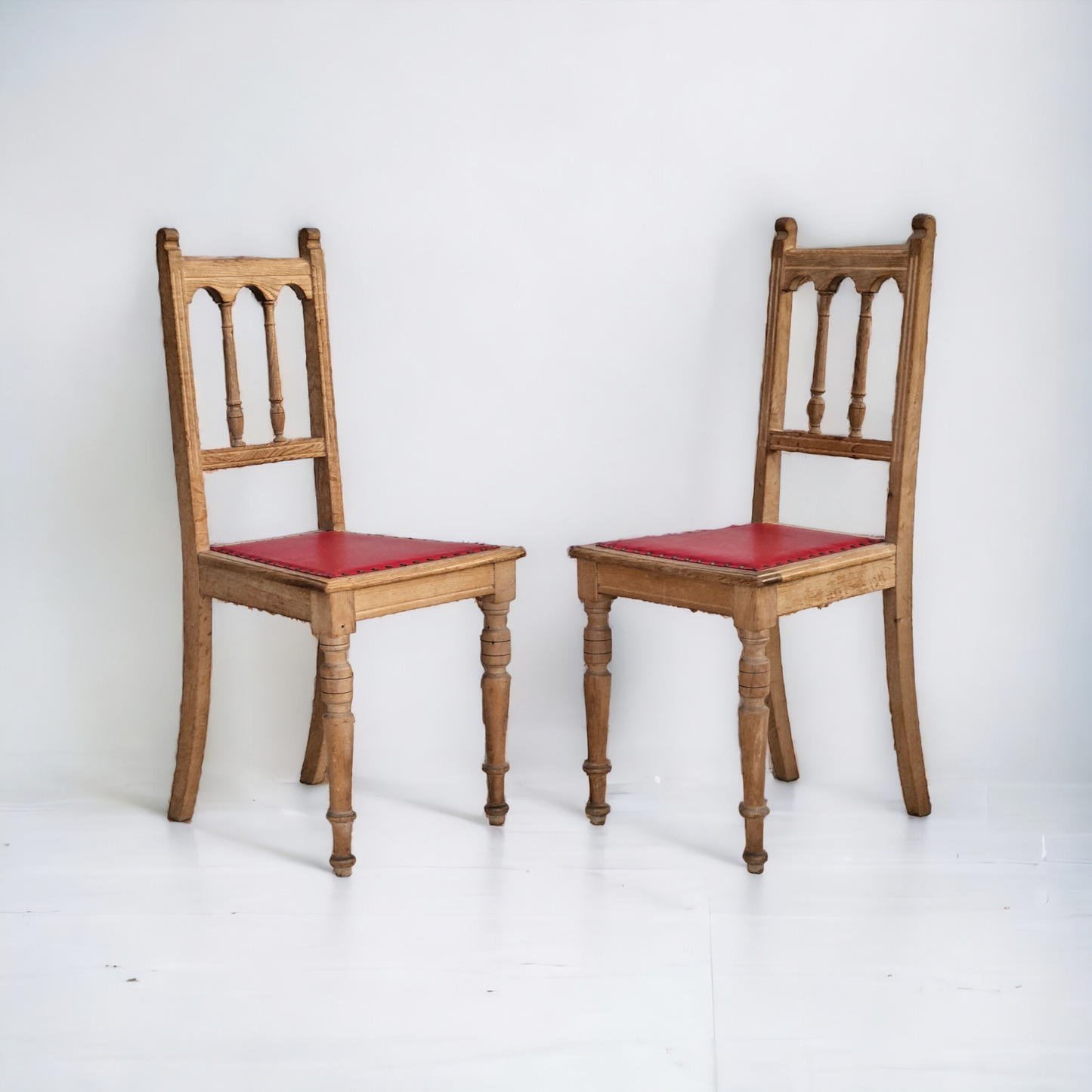 1950s, set 2 pcs of Danish dinning chairs, original good condition, oak wood.