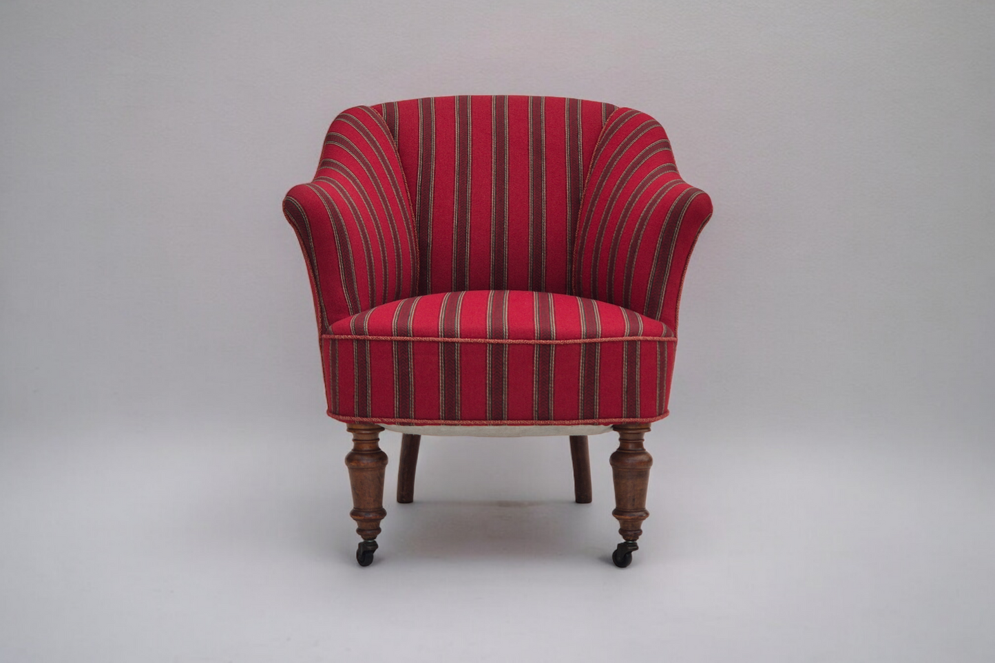 1950s, Danish lounge chair, original condition, red furniture wool.