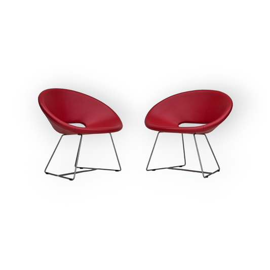 2000's, Danish design by Hee Welling for Nielaus Møbler, pair of lounge chairs model "Cone".