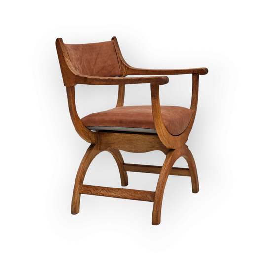 1960s, Danish design by Henning Kjærnulf, reupholstered lounge chair, model "Kurul".