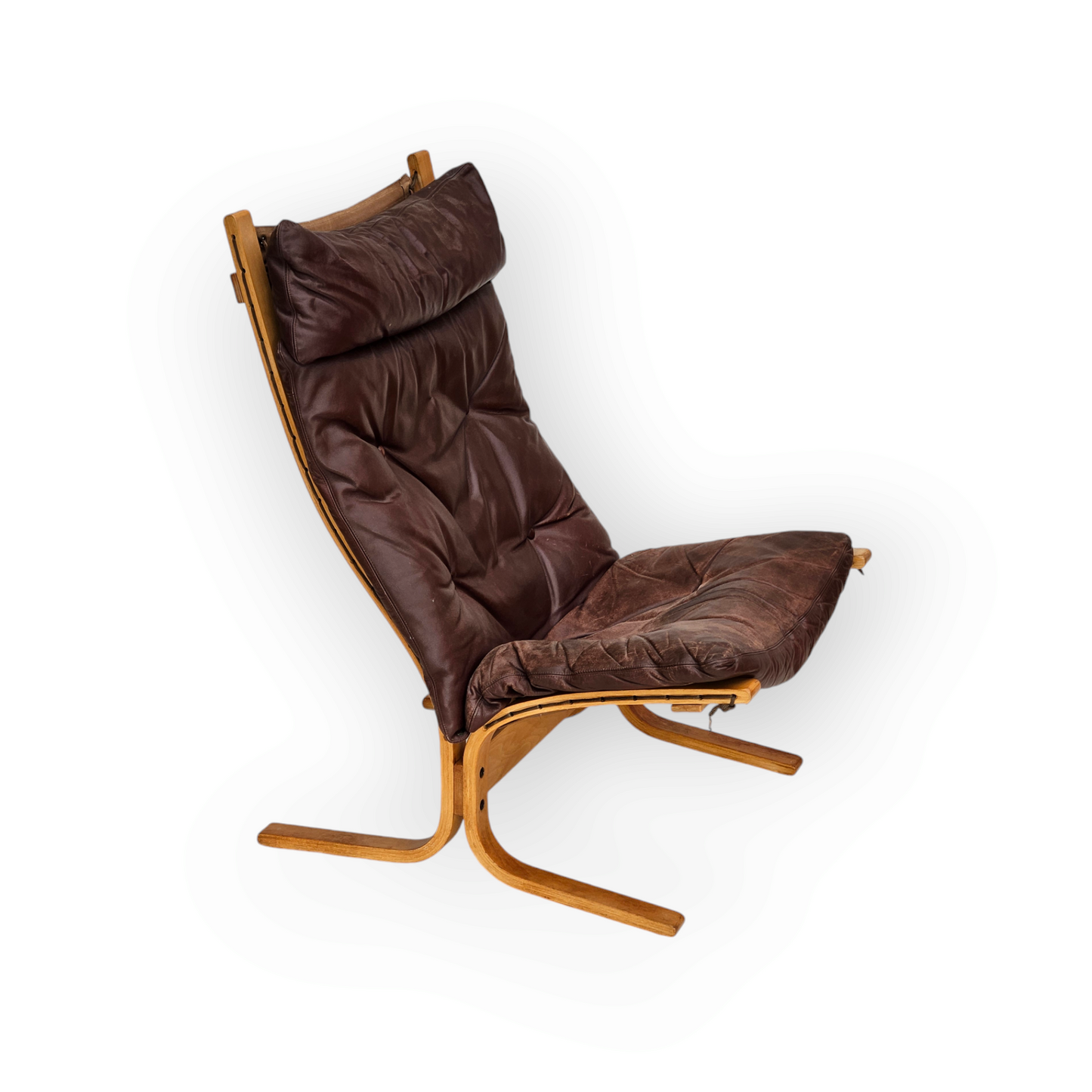 1970’s, Norwegian design, "Siesta" lounge chair by Ingmar Relling, leather, bentwood.