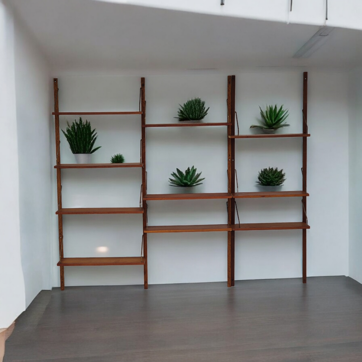 1970s, Danish shelving system "Royal System" by Paul Cadovius, teak wood.