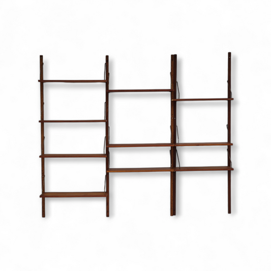 1970s, Danish shelving system "Royal System" by Paul Cadovius, teak wood.