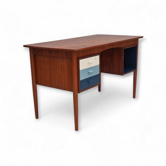 1960s, Danish office desk, drawers, teak wood.