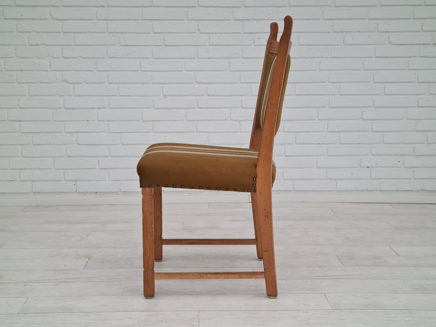 1960s, Original Danish design, Henning Kjærnulf style, set of chairs, oak wood.