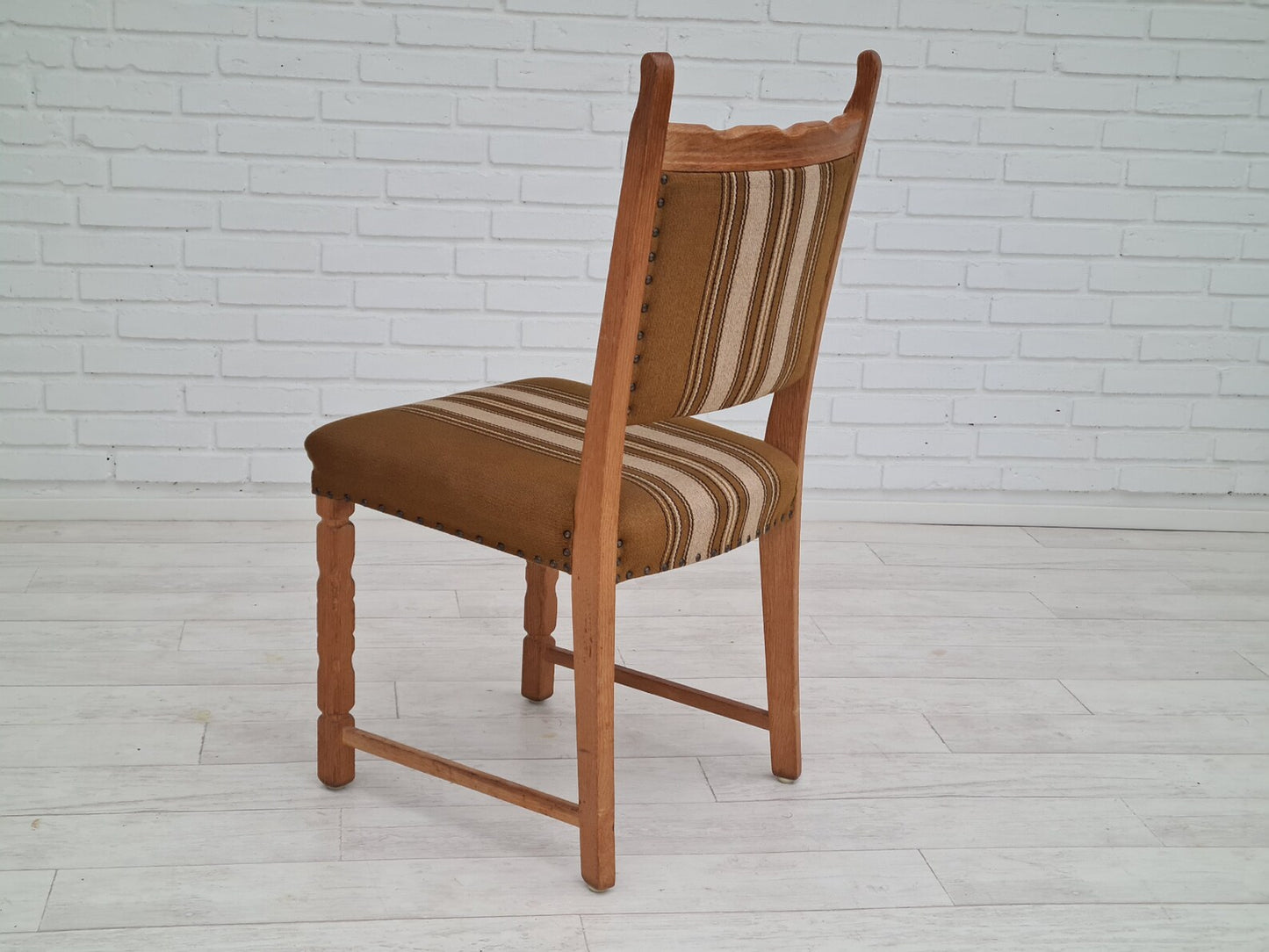 1960s, Original Danish design, Henning Kjærnulf style, set of chairs, oak wood.