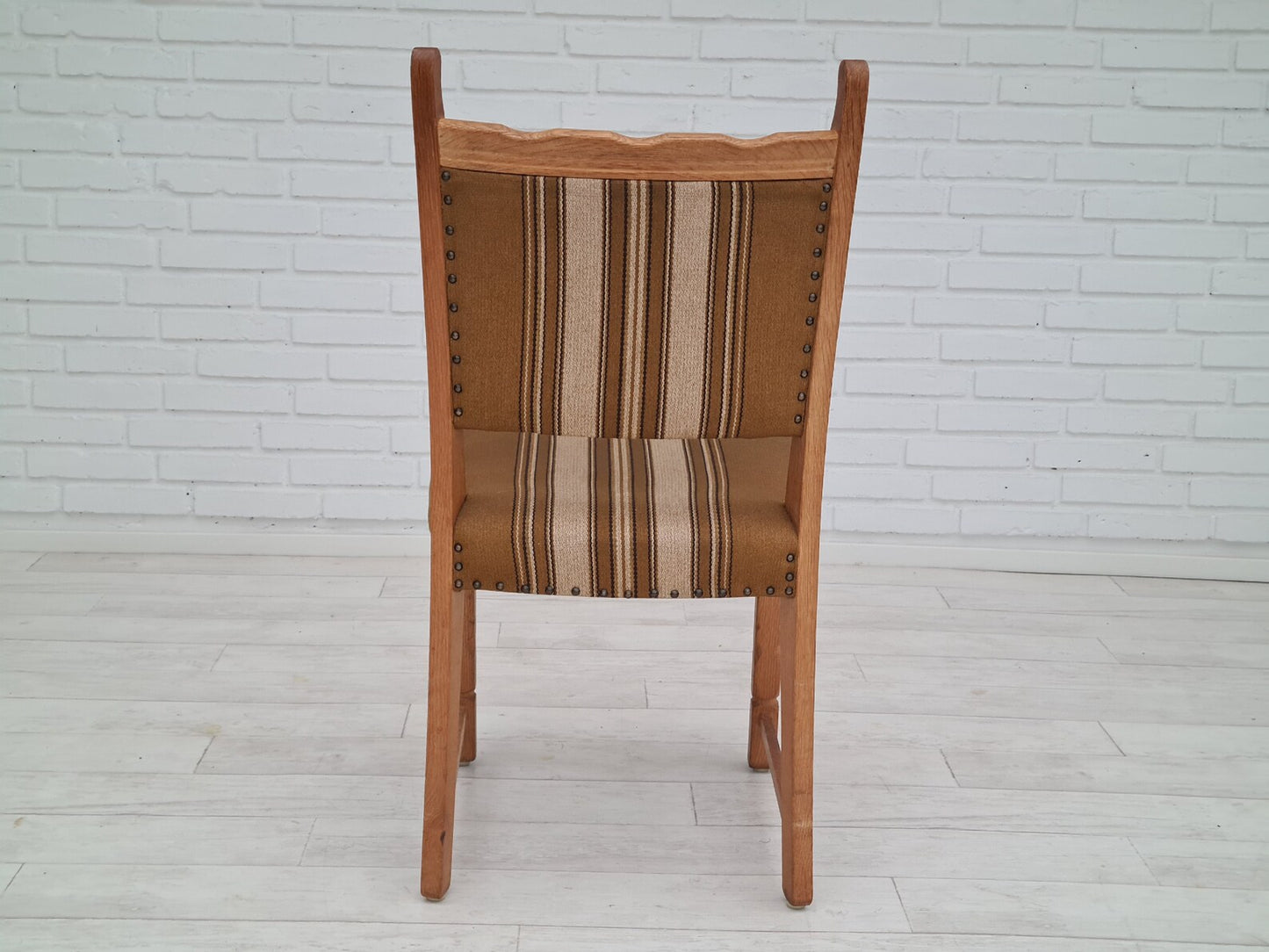 1960s, Original Danish design, Henning Kjærnulf style, set of chairs, oak wood.